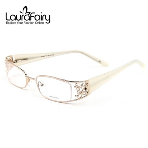 Laura Fairy Fashion Hollow Design Wide Temples Women Eyeglass Frame Eyewear Elegant Beautiful