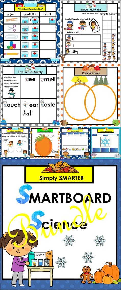 In this one, show your students how air pressure this is one of those classic kindergarten science activities everyone should try at least once. SMARTBOARD Science Bundle | Smart board activities ...