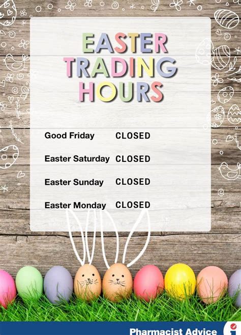 🐰 Easter Trading Hours 🐰 Crestwood Centre Pharmacy Facebook