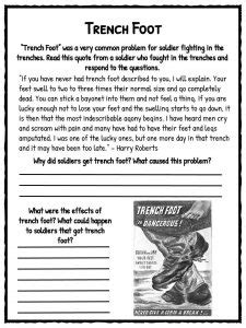 WW1 Trenches: Facts About World War I Trench Warfare Worksheets