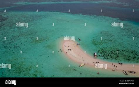 Aerial View Of Taka Makassar Sand Island In Komodo National Park Flores