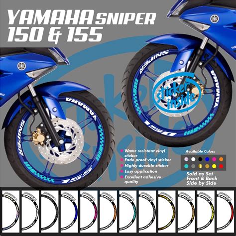 Yamaha Sniper 155 And 150 Mag Decals Sticker Front And Back Side By Side