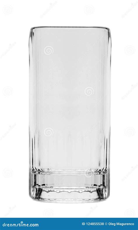 Glass Isolated On White Stock Photo Image Of Reflection 124855538