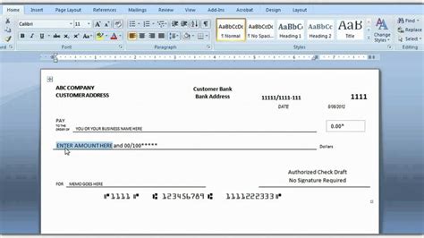 The Exciting How To Print A Check Draft Template Inside Print Check