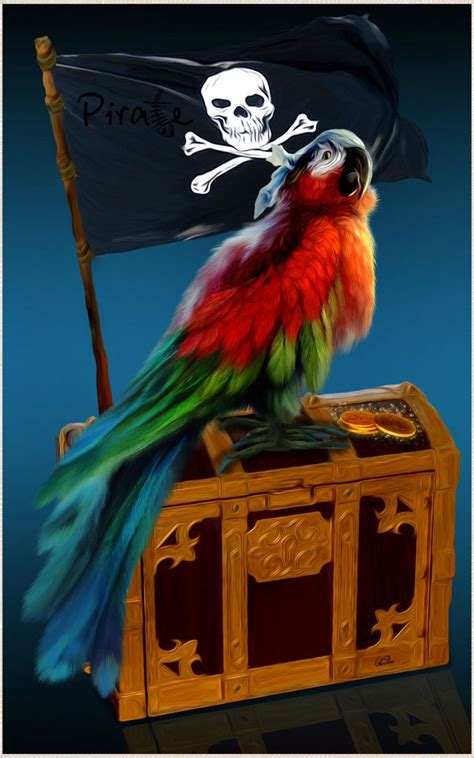 Pirate Parrot By Chamirra On Deviantart Pirate Parrot Captain Flint