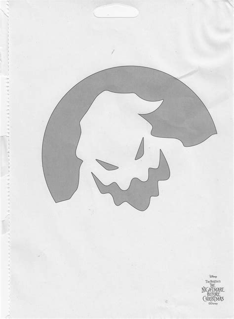 Printable Oogie Boogie Pumpkin Stencil