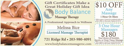 Body Balance Massage Therapy Offers Savings On Massages Use This