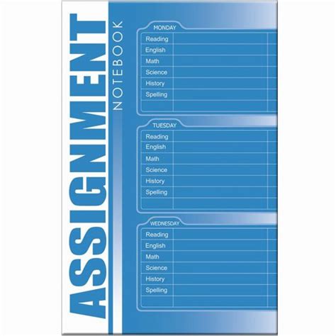 Assignment Notebook Buy Homework Planner Universal Publishing
