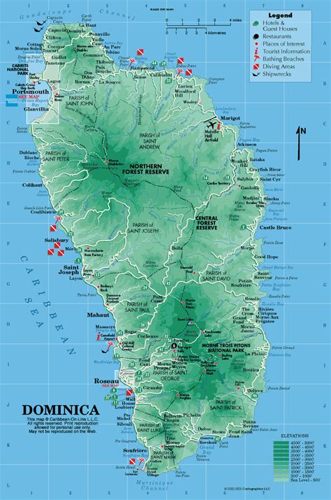 Dominica Map And Dominica Satellite Images