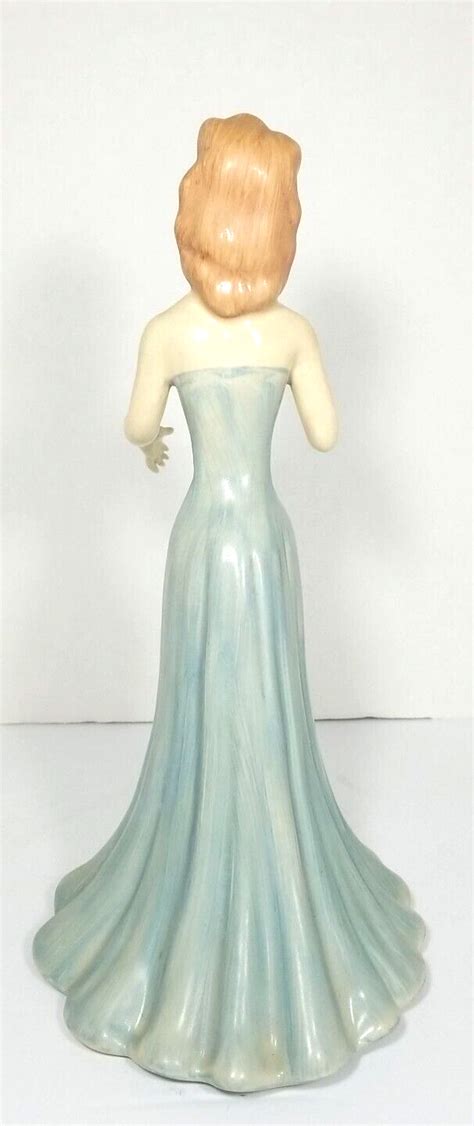 Jamar 1951 Figurine Woman 105 Long Blue Gown Porcelain Ceramic