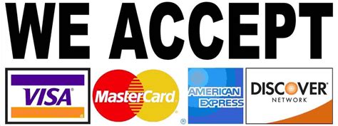 American express visa credit card. We Accept Visa Mastercard American Express Discover Card Sign | Discover card, Visa mastercard ...