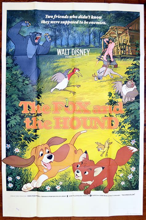 The Fox And The Hound 1981 Original Uk Bus Stop Poster Disney 60 X