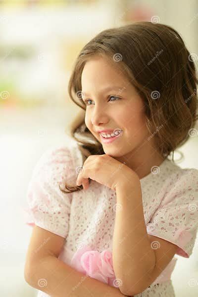 Cute Little Girl Posing Stock Photo Image Of Alone Posing 75092692