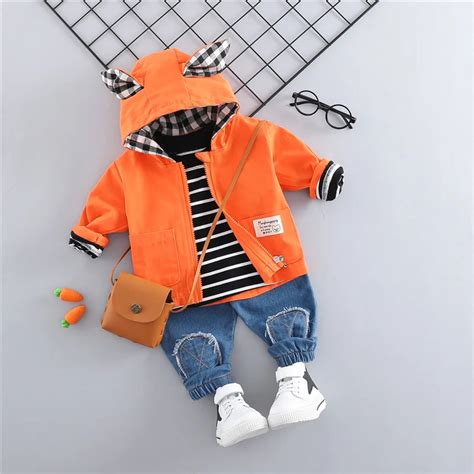 Korean Baby Boys Clothes Set 3pieces Toddler Boy Outfits Set Cotton