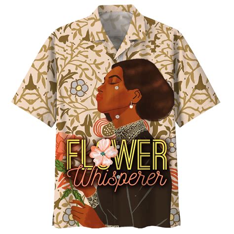 Black Women Flower Whisperer Florist Hawaiian Shirt For Men Women