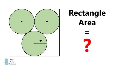 Rectangle Area From 3 Identical Circles Solving Hard Gcse Problem