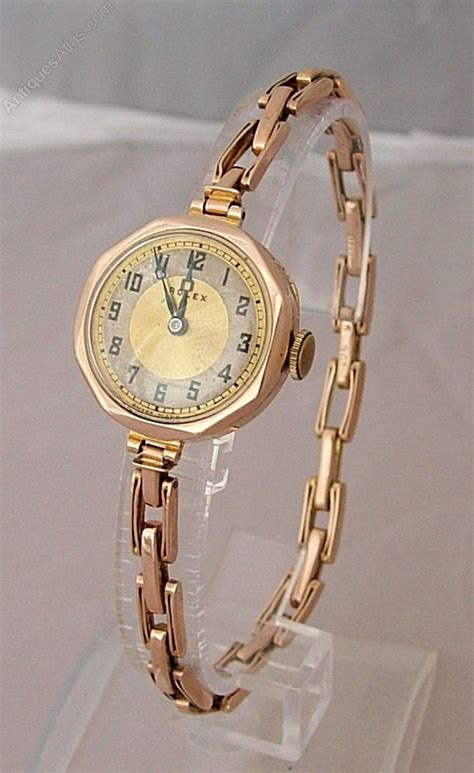 Antiques Atlas Ladies 9ct Rose Gold Rolex Wrist Watch 1920s