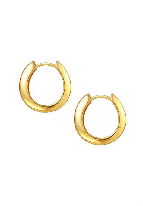Buy Tomei Tomei Lusso Italia Hoop Earrings Yellow Gold 916 2023 Online