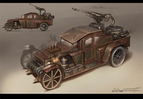 Car Concept Final By Nicolas Gekko On Deviantart Steampunk Machines