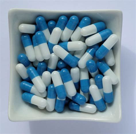 1000 Empty Blue And White Size 3 Capsules Self Fill Gelatine Gelatin