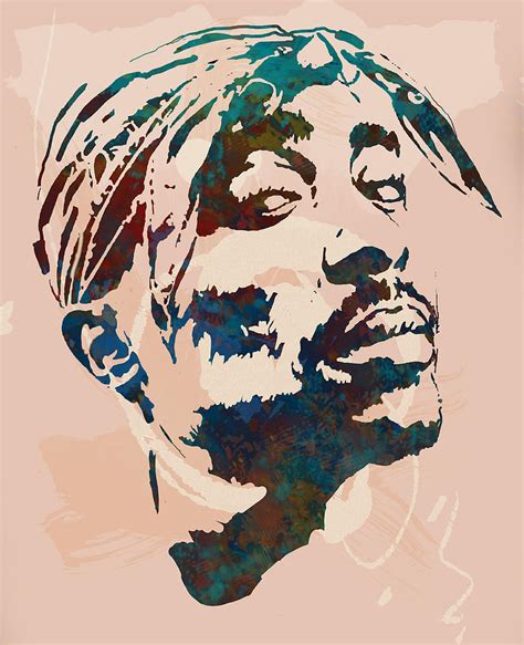 2pac Tupac Shakur Stylised Pop Art Poster Drawing By Kim Wang Fine