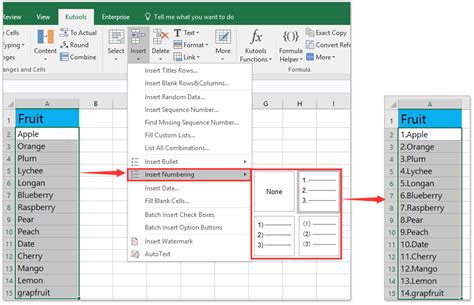 How To Insert Apply Bullets And Numbering Into Multiple Cells In Excel