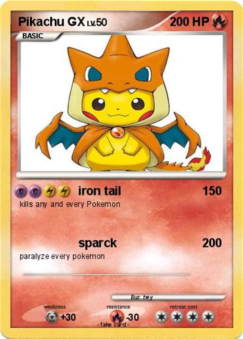This card stays in play when you play it. Pokémon Pikachu GX 11 11 - iron tail - My Pokemon Card