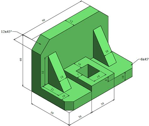 Mechanical Isometric 3d Practice Drawing