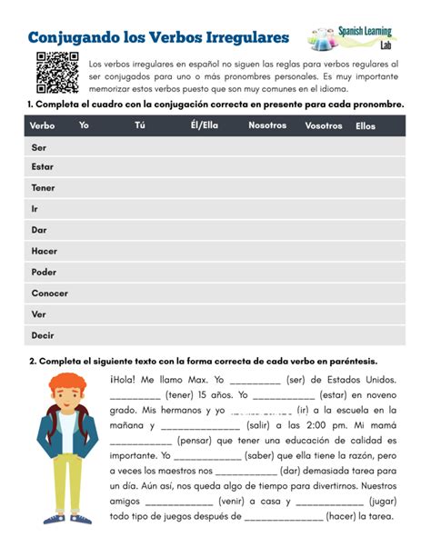 Conjugating Irregular Verbs In Spanish Pdf Worksheet Spanish