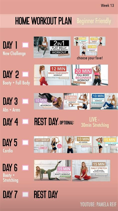 You can find beginners' home based workout plans for weight loss, strength training and even body building. Pin by Jodie Chan on Pamela workout plan (beginner) in ...