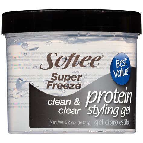 Softee Clean And Clear Super Freeze Protein Styling Gel 32 Oz