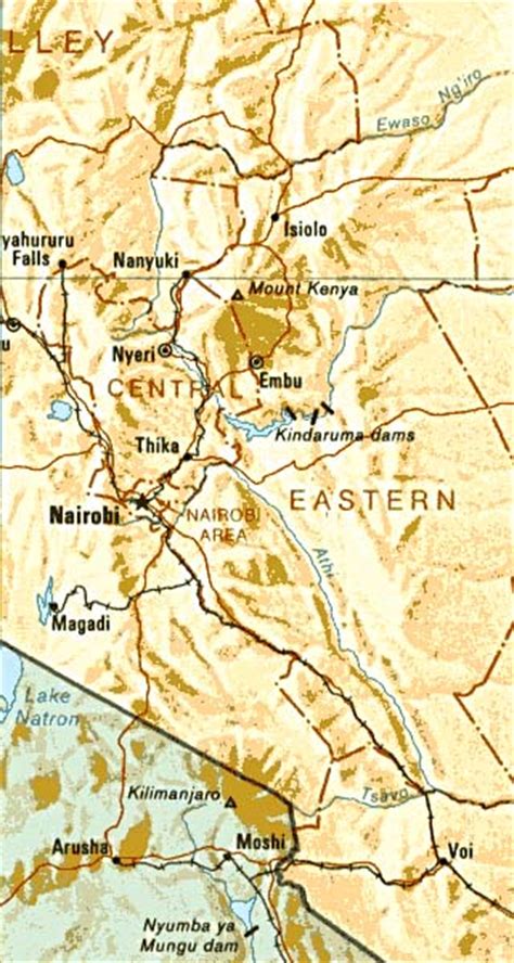Kenya Maps Including Outline And Topographical Maps W