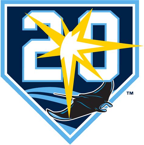 Large tampa bay rays logo cut out. Tampa Bay Rays Anniversary Logo - American League (AL) - Chris Creamer's Sports Logos Page ...