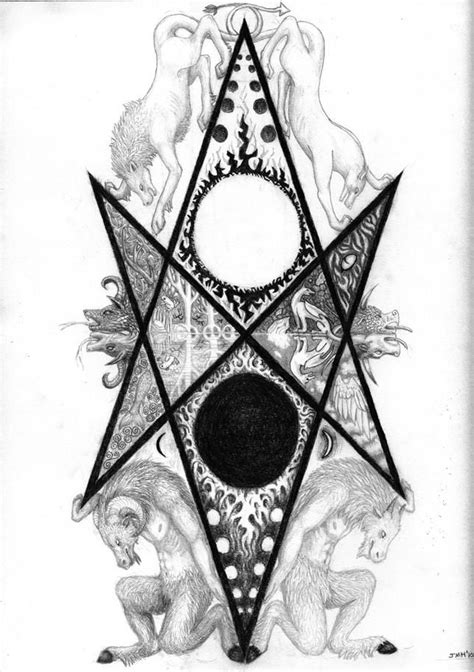 Embellished Unicursal Hexagram By Aav Bakemono On Deviantart Occult
