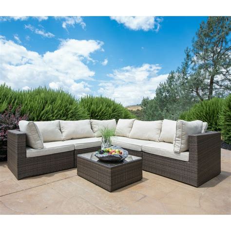 Supernova 6pc Patio Furniture Rattan Sofa Set Outdoor