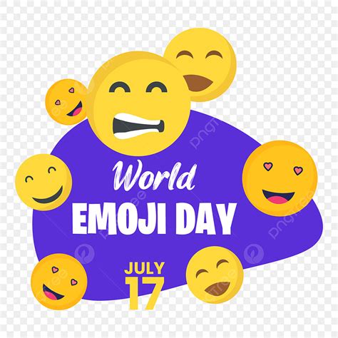 World Emoji Day Vector Art Png Blue Happy World Emoji Day World Emoji