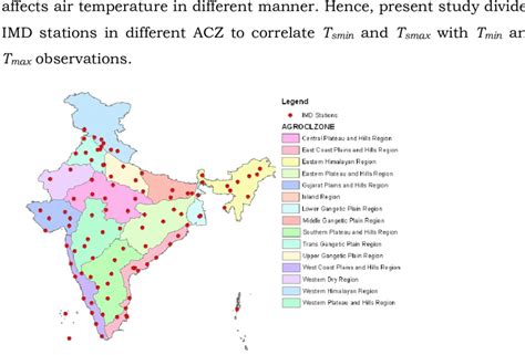 Agro Climatic Zones Of India With The Locations Of IMD Stations Download Scientific Diagram