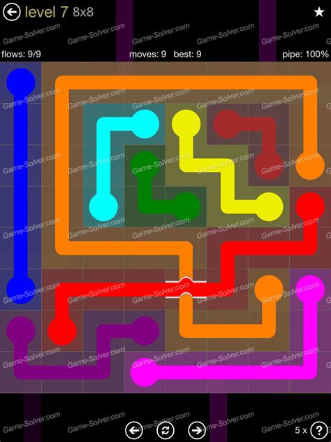 Flow Bridges 8x8 Mania Level 7 Game Solver