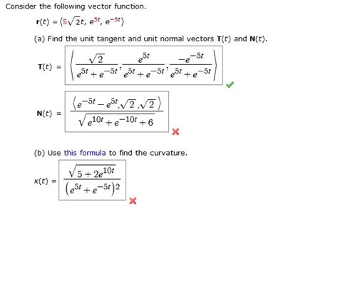 solved consider the following vector function r t 5