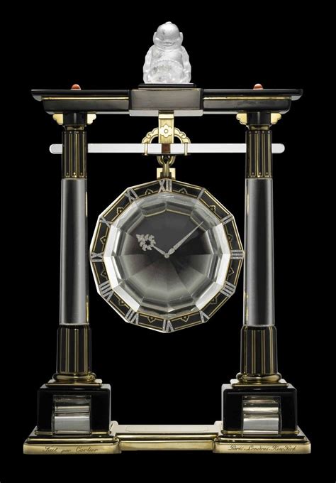 “cartier style and history” exhibition at grand palais mystery clock art deco clock