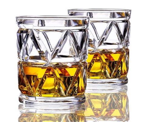 Dhaivat Whiskey Crystal Rocks Glasses With Heavy Base And Non Lead