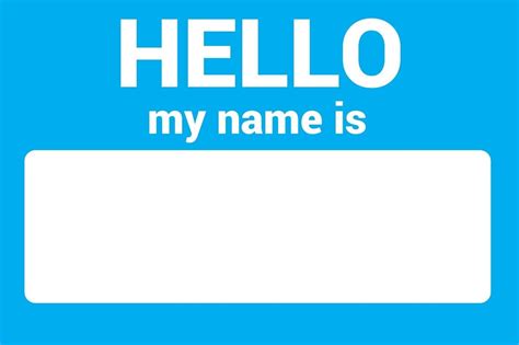 Vertical name badge template free tag templates metal plate badges hello my is. Name Tag Self Adhesive Sticker Hello My Name Is Team ...