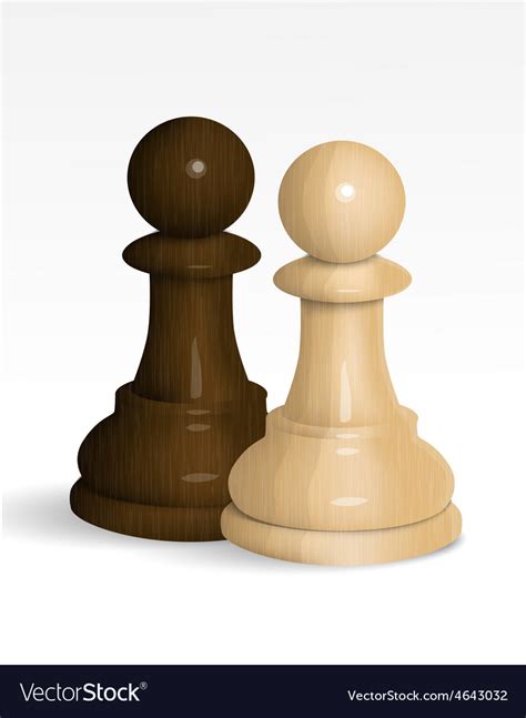 Two Chess Pawns Royalty Free Vector Image Vectorstock
