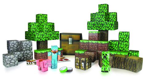 Mar138403 Minecraft Papercraft Overworld Set Cs Previews World