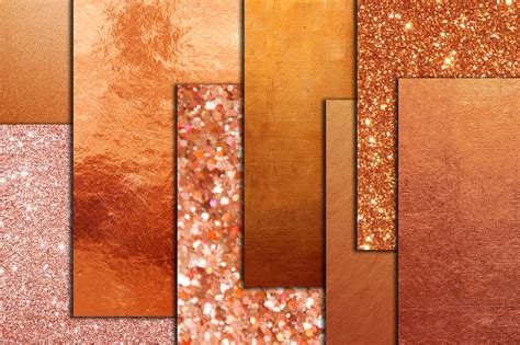 Rose Gold Foil Glitter Papers A4 Papers 85x11 Papers By Chilipapers