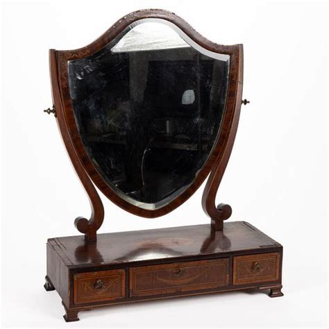 George Iii Inlaid Mahogany Dressing Mirror Sold At Auction On 26th August Jeffrey S Evans