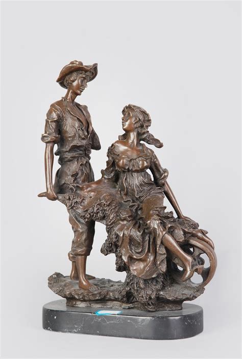 Statues En Bronze Classiques Amoureux Figurines Couple Romantique