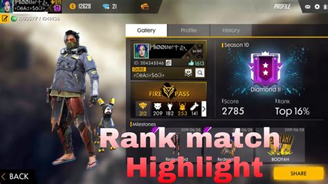 You should know that free fire players will not only want to win, but they will also want to wear unique weapons and looks. Free Fire / Rank match Highlight - YouTube