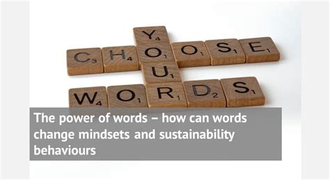 The Power Of Words How Can Words Change Mindsets And Sustainability