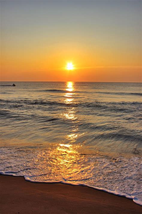Virginia Beach Sunrise Sunset Surf Sunrise Wallpaper